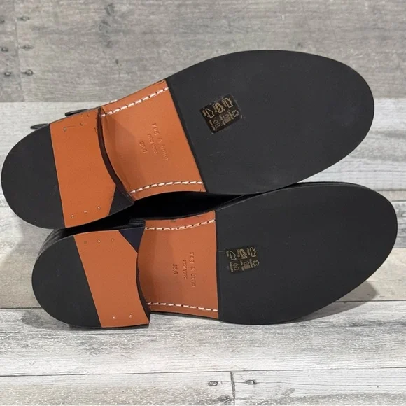 Rag & Bone Women's RB Moto Studded Pull On Boots - Black - Sz - 8.5 .US - Picture 11 of 11